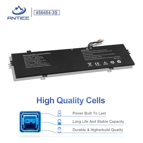 ANTIEE 45Wh 456484-3S 40075218 Laptop Batterie Compatible avec Medion E16401 E16402 E15303 E15407 15309 Series (10 broches 10 câbles) 11.55V 3896mAh
