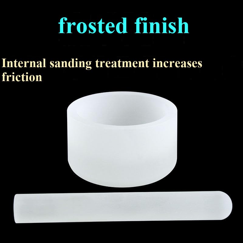 High Purity Quartz Mortar with Mortar Rod High Purity Quartz Glass Corrosion and high Temperature Resistance (1, 100x75mm)