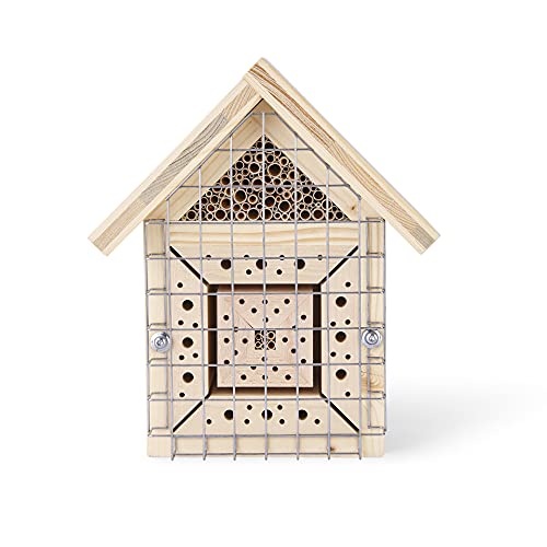 Wildbienenglück BienenLiebe | kleines Premium Insektenhotel für deinen Balkon oder Garten! | Top Verarbeitung | Aus…