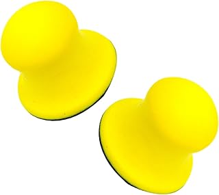 OSALADI 2pcs 3 Car CD Holder Hand Sanding Block Hooks for Car Hand Grinding Polishing Pad Pu Foam Sanding Pad Braces Polishing Disc Hand Rest Frame Grinding Disc Yellow Circle Hooks