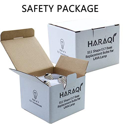 4 Pack S11 Intermediate E17 Base 40 Watt Incandescent Bulbs For Lava Lamps,Replacement Bulbs For Lava Lamps,Glitter Lamps #TOP4