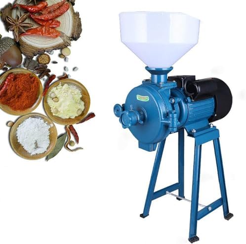 Commercial Stainless Steel Soybean Grinder - 2200W Electric Grain Mill for Flour, Rice, Corn, Coffee & Wheat - Versatile Dry & Wet Cereals Milling Machine with Funnel for Home Use