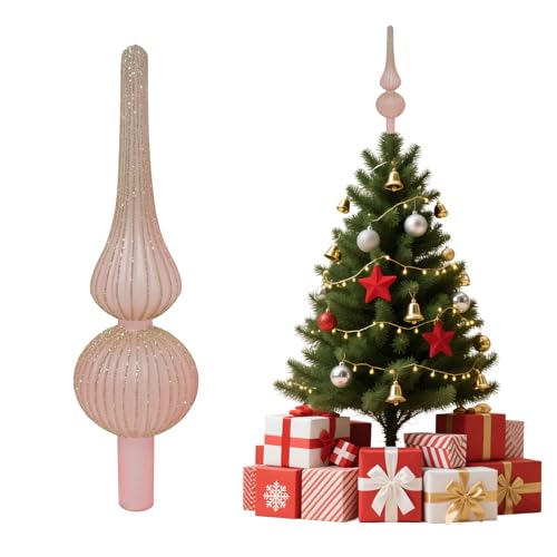 Christbaumspitze Stern Glas,Weihnachtsbaumspitze Mit Schimmerndes...