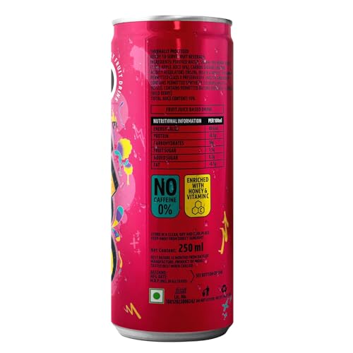 Image of Rio Wildberry Flavor Wild Berry Bubbly Fruit Drink Can|Soft Drink|Exotic Fruit Juice + Fizz|Rich In Vitamin C And Honey|Pack Of 12|250 Ml