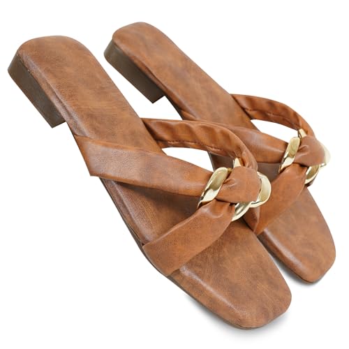 Image of DFR Women Casual Cushioned Flat Slippers Woman