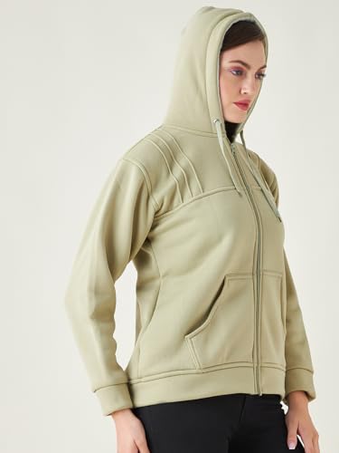 Image of Pivl Women Solid Hooded Jacket for Winter