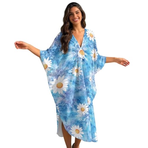 Vestido caftán de playa para mujer ideal para tardes de verano y otoño