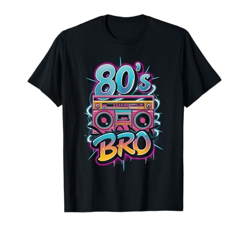 Retro 80er Jahre Bro 80er Jahre Mottoparty Fashion Graffiti T-Shirt