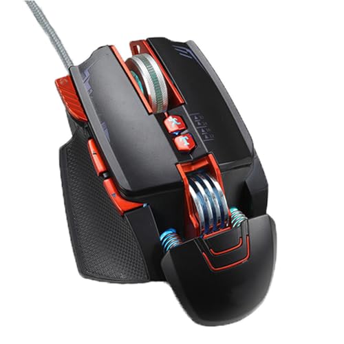 Souris de jeu USB lumineuse noire au design ergonomique pour PC SHINEOFI