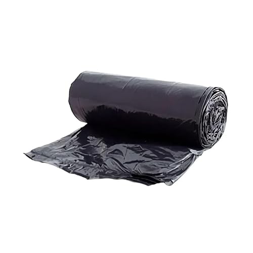 Victoria Bay 43"x46" 45-50 Gallon LLDPE Black Plastic Coreless Can Liners, 1.8 mil, 100/case