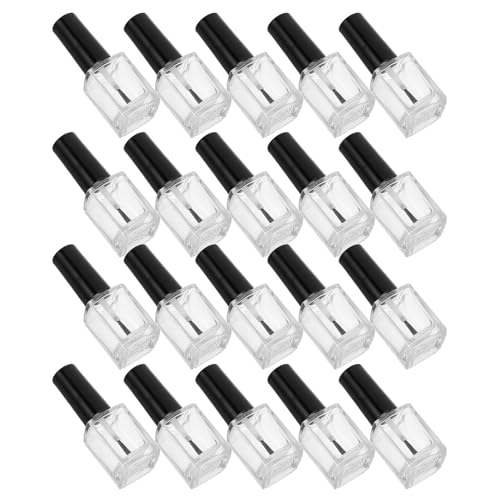 Flacons Vernis Ongles Verre avec Pinceau applicateur pour Nail Art précis