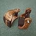 Craft Colt Curved Wooden Horse Saddle Leather Cover Stirrups, Western Angled Stirrups (Size: 3.0