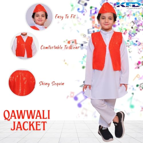 Image of Kaku Fancy Dresses Qawwali Jacket For Dance Costume /Qwwali Dance Fancy Dress Jacket for Kids