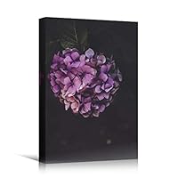 Canvas Wall Art Purple Petal Closeup Bedroom Colorful Floral Multicolor Petal Photography Romantics - 12x18 inches