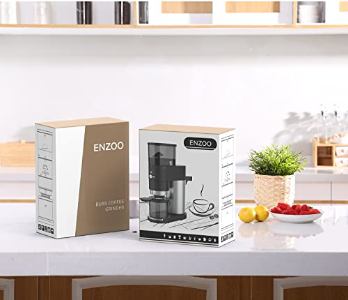 Conical Burr Coffee Grinder, Enzoo Electric Coffee Bean Grinder With Detachable Design For Easy Cleaning, 40 Precise Grind Setting For Espresso, Drip Coffee, French Press And Percolator Coffee #TOP7