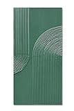 NANKAI Art Hand-Painted Thick Texture Green Minimalist Oil Painting 48x24 Inches Large Home Wall Decorative Art Oil Painting