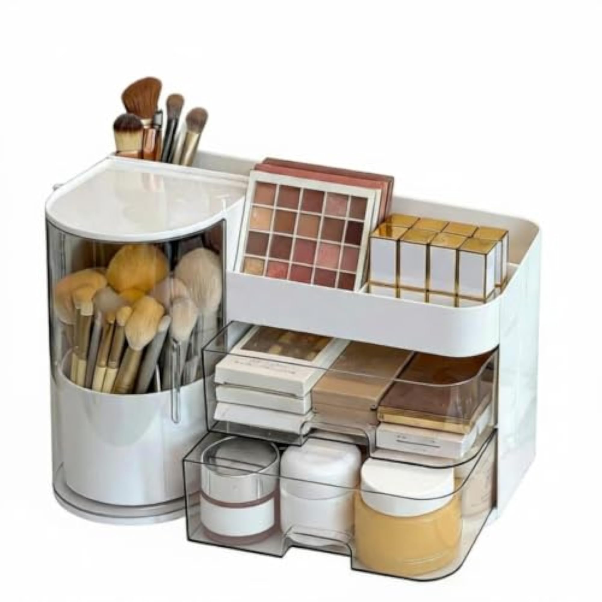 Compartmentalized Vanity Box for Makeup and Accessories