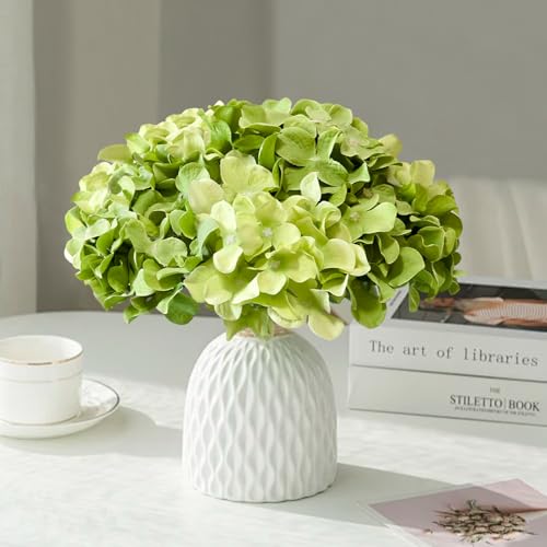 100 Pcs Faux Green Mix Hydrangea Artificial Flowers Bulk Fake Flowers by Cherica - Used condition - Image 4