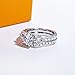 AimiIee Moissanite Wedding Rings Bridal Set 3.7CTTW D Color VVS1 Clarity Round Brilliant Cut Lab Created Diamond S925 Sterling Silver Wedding Band Engagement Rings Christmas Gift for Women with Certificate(7)