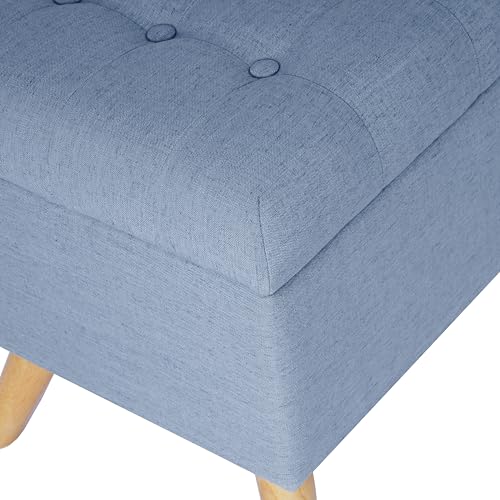 HomePop Modern Storage Bench, Blue Large by HomePop - Used condition - Image 4