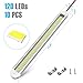 12v LED Interior Light Bar，CT CAPETRONIX 120LEDs 1500LM 8W DC 12 Volt led Strip Lights with ON/Off Switch，for Enclosed Cargo Trailer, Car RV Van Truck Lorry Camper Boat Caravan Motorhome (10Pack)