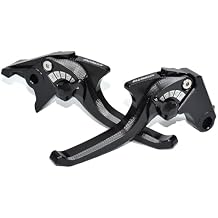 2 Fingers Short Brake Clutch Lever Set Compatible with KTM 990 1290 Super Duke R/GT/ RC8 / R, CNC Aluminum Alloy Made Black