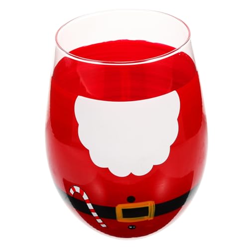 Homoyoyo Taza De Agua Pintada Mano Taza Navideña De Vidrio para Fiestas Obsequio Navideño para Casa y Decoración De Vacaciones