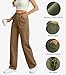 Lepunuo Women's Fashion Pants Relaxed Straight Carpenter Cargo Pants Brown