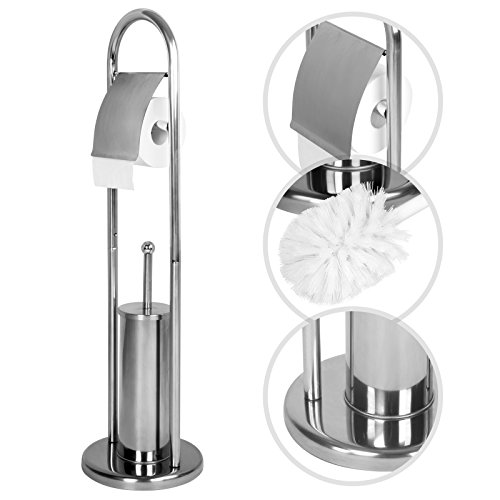 Aquamarin® Portarotolo con Scopino - Acciaio