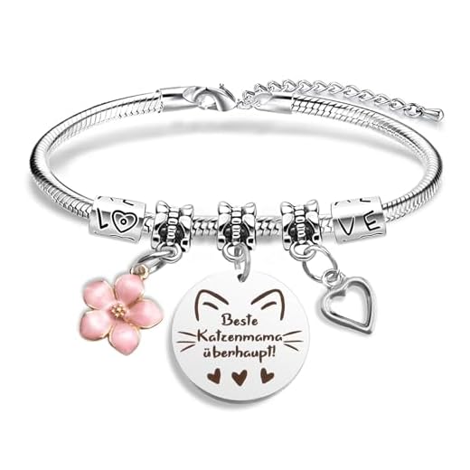 Elegantes Schlüsselanhänger-Armband für Katzenliebhaber