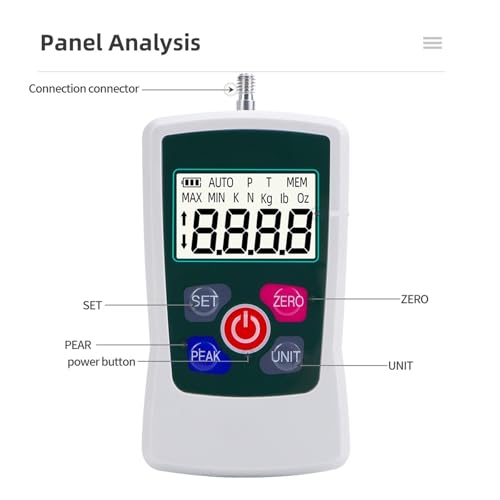 Dynamomètre numérique 20N capteur haute précision et instrument de mesure de force