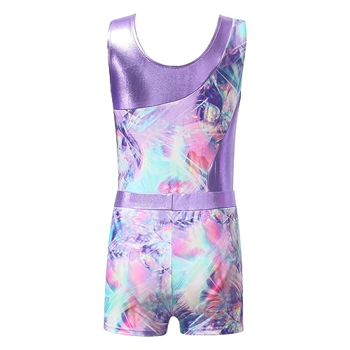 Kids Sleeveless Gymnastics Leotard and Boyshorts Set 2 Pieces Practice Outfits Tumbling for Girls4