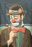 ART.COM Wall Art Print Paint by Numbers, Sad Clown, 12' x 18'