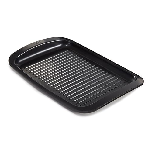 BergHOFF Graphite Non-stick Teppanyaki Grill Plate, Recycled Cast Aluminum, CeraGreen Non-toxic Ceramic Coating, Grill BBQ Steak Veggies Oven Bakeware