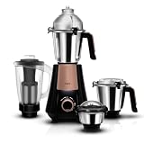 Wipro Elato Divine FMG 215 800 Watt Mixer Grinder with 4 Jars,Heavy Duty 100% Copper Ball Bearing Motor with 5 Year Warranty,Superfast Grinding,Clip Lids - Hands Free use, 4 Jars Mixer Grinder,Black Amazon Deal
