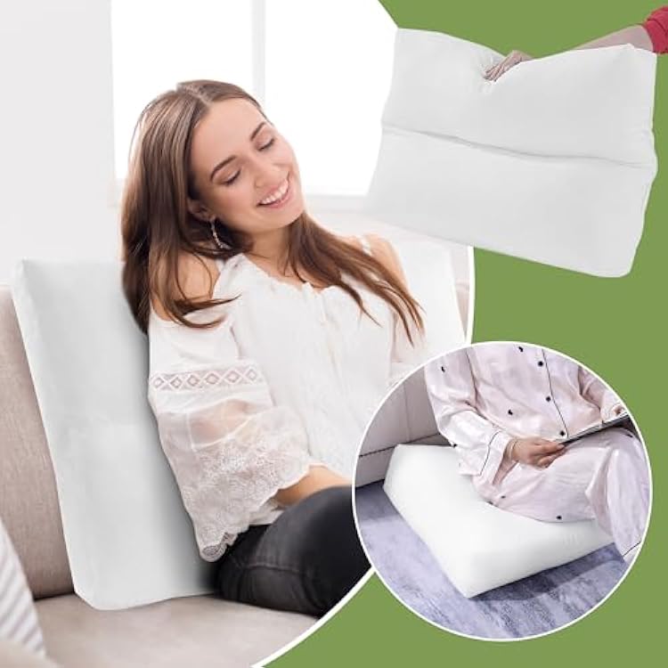 HOMBYS 3 Packs Shredded Foam Couch Back Cushion Replacement, Stuffing & Supportive Sofa Waist Cushion, Lumbar Support Pillow for Sofa & Couch, Removable Back Pillow,(24x18)