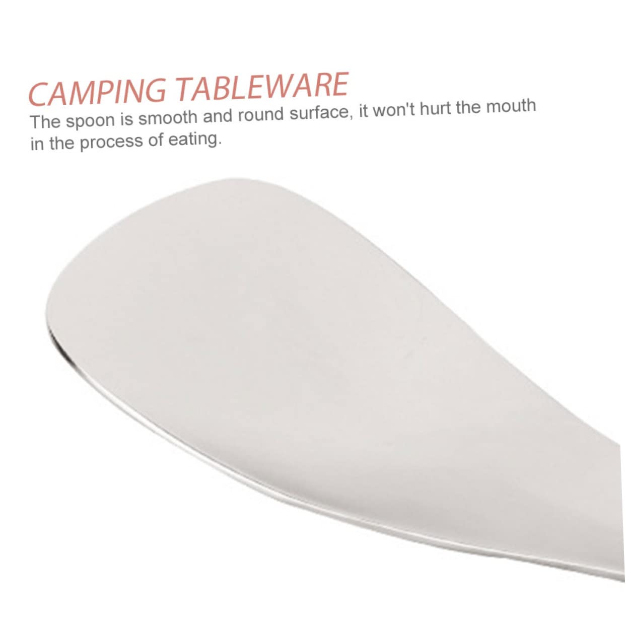 ifundom 4 Stück Löffel für Outdoor Camping Multifunktionale Leichte und Robuste Campingbesteck mit Ergonomischem für Reisen und Suppen Hochwertigem Gefertigt Rostfrei und Langlebig