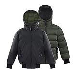 Triple F.A.T. Goose Verso Boys Reversible Down Jacket | 750 Fill Power (Black/Olive, 8/10)