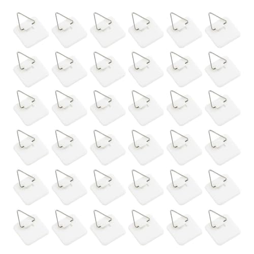 Cintres décoratifs en fil métallique, support de plaque Invisible, supports de fil adhésifs muraux, fournitures d'art, grand support 50 pièces