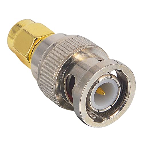 2PCS Adaptador coaxial SMA macho a BNC macho de radio RF miniatura 4