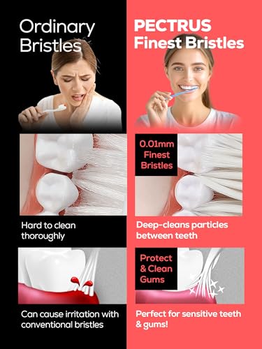 Cepillo de dientes manual mediano pack de 8 para limpieza profunda de adultos 3
