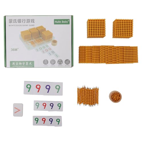 Kghios Montessori Math Golden Beads Toys for Toddlers Baby Kids 3 Years Old