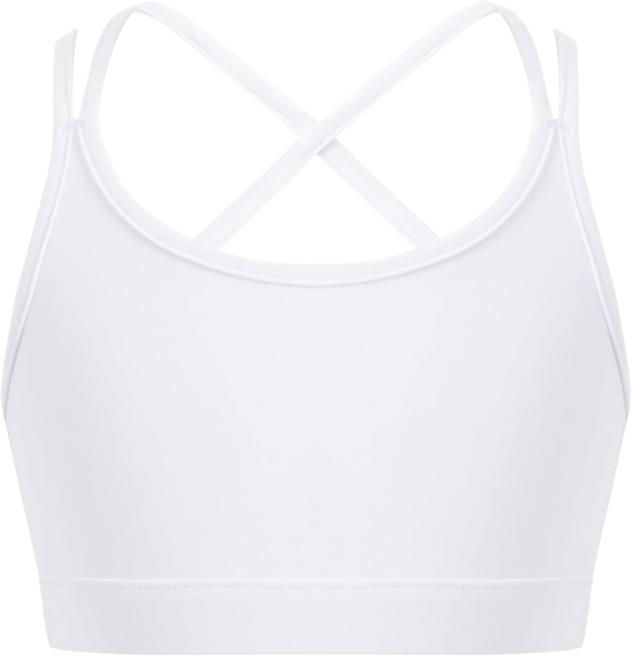 TTAO Kids Girls Summer Spaghetti Straps Sports Bra Crisscross Gym Yoga Camisole Tank Tops Solid Underwear