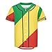 Vnurnrn Republic of Congo Flag Mens Baseball Button Down Jersey Hipster Hip Hop T Shirts