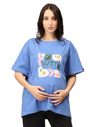 Image of The Mom Store Mom T-Shirt | Cotton | Pre and Post Pregnancy | Quirky Statements | Comfortable | Oversized