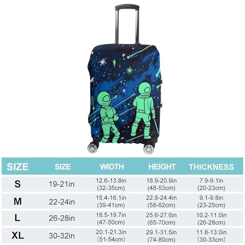 Glow In The Dark Luggage Cover, Washable Elastic Suitcase Cover Protector Fit 18-32 Inch Luggage2