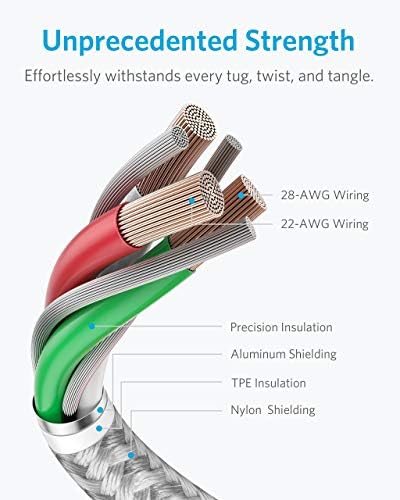 Anker iPhone Charger Cable, 6 ft Lightning Cable, 331 Cable, Premium Nylon USB-A to Lightning Cable, MFi Certified iPhone Charger Cable for iPhone SE/Xs/XS Max/XR/X/8 Plus/7/6 Plus, iPad, and More