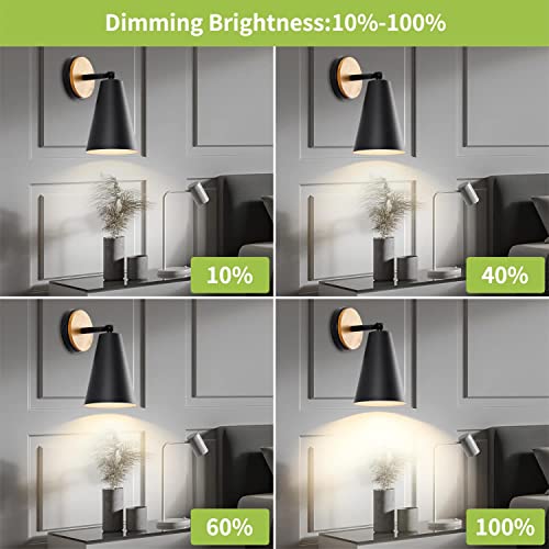 Haultop Battery Operated Wall Sconce, Remote Control Battery Operated Wall Lights, Wireless Wall Sconce, Matte Black Wall Sconces Set Of Two, Sconces Wall Lighting For Gallery, Bedroom, Corridor #TOP3