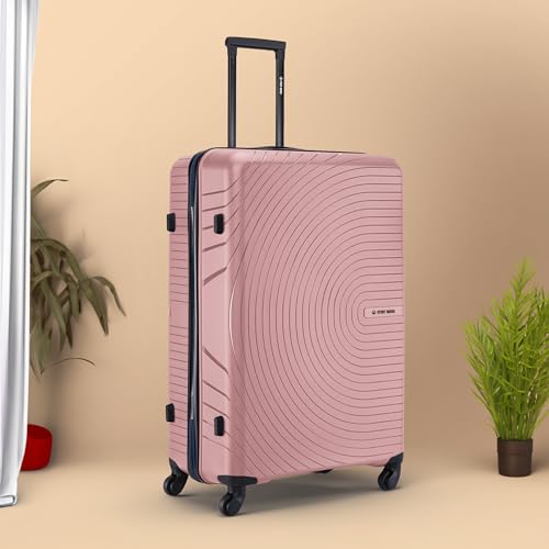 Image of Stony Brook Nasher Miles Crescent 75 Cm 28 Inch Polypropylene Hard-Sided 4 Wheels Spinner Check-in Luggage Trolley Bag (Champagne)