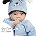 Paradise Galleries 17 Inch Realistic Reborn Baby Boy Doll with Plush Pup and Bassinet Gift Set for Kids and Adults – Finn & Sparky